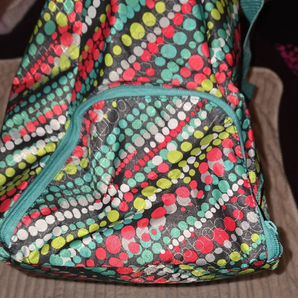 Thirty-One Colorful Dot Stripe Tote - Picture 8 of 12